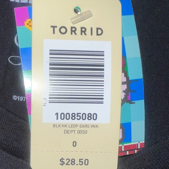 NWT Torrid Hello Kitty Black Top Size 0 - Picture 3 of 4